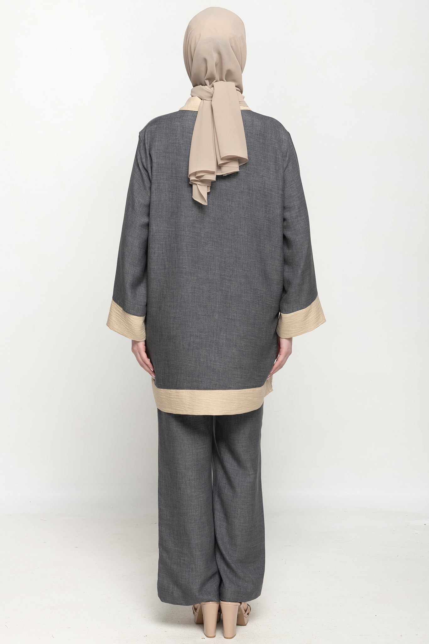 Linen Grace Set-Grey/Beige