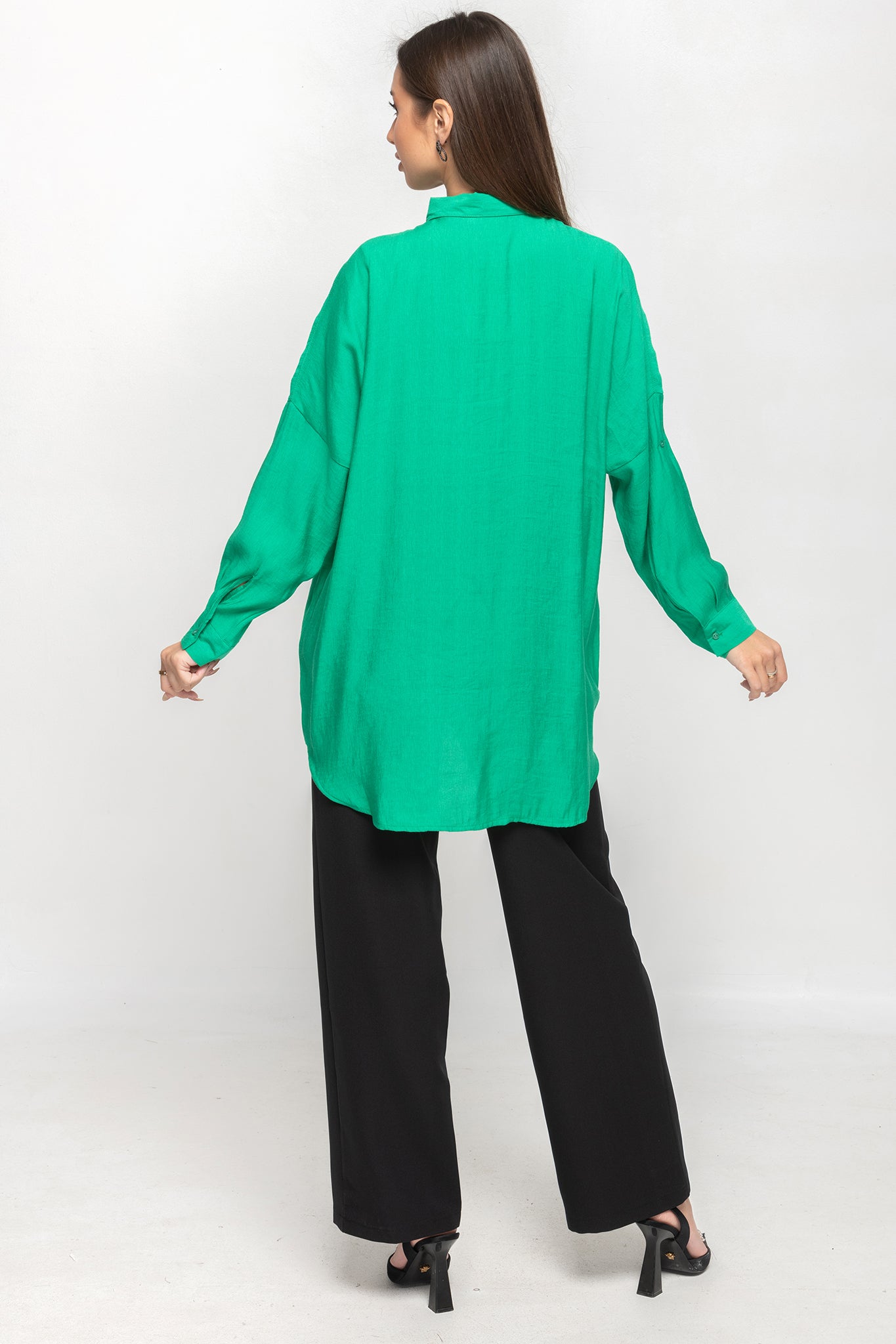 Flora Embroidered shirt- Green