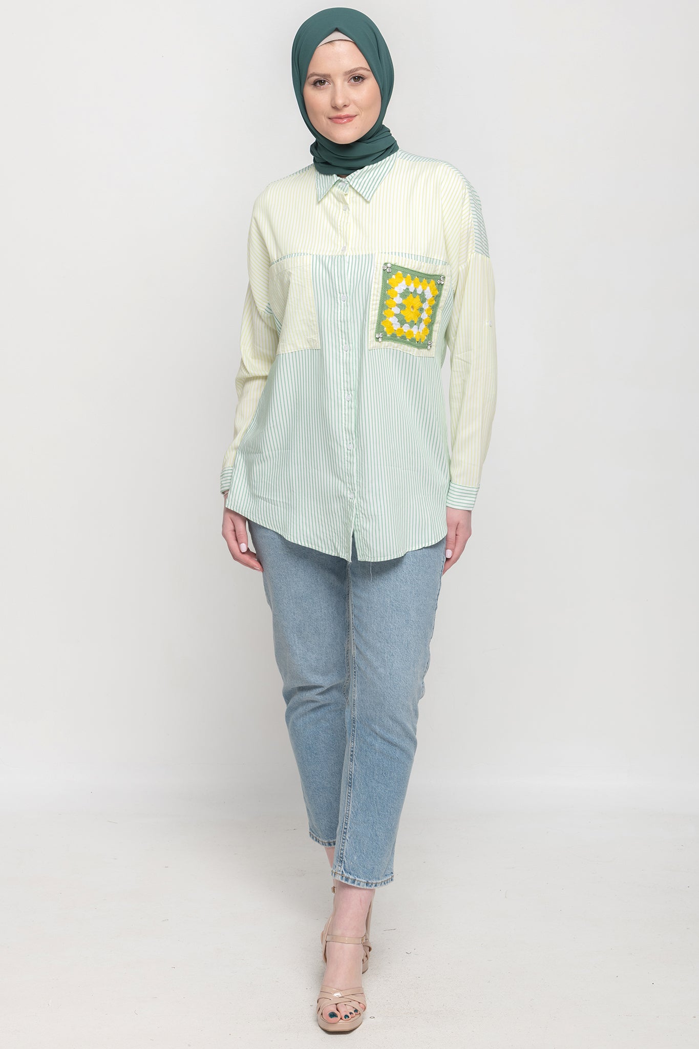 Easy Breeze Striped Shirt -Green