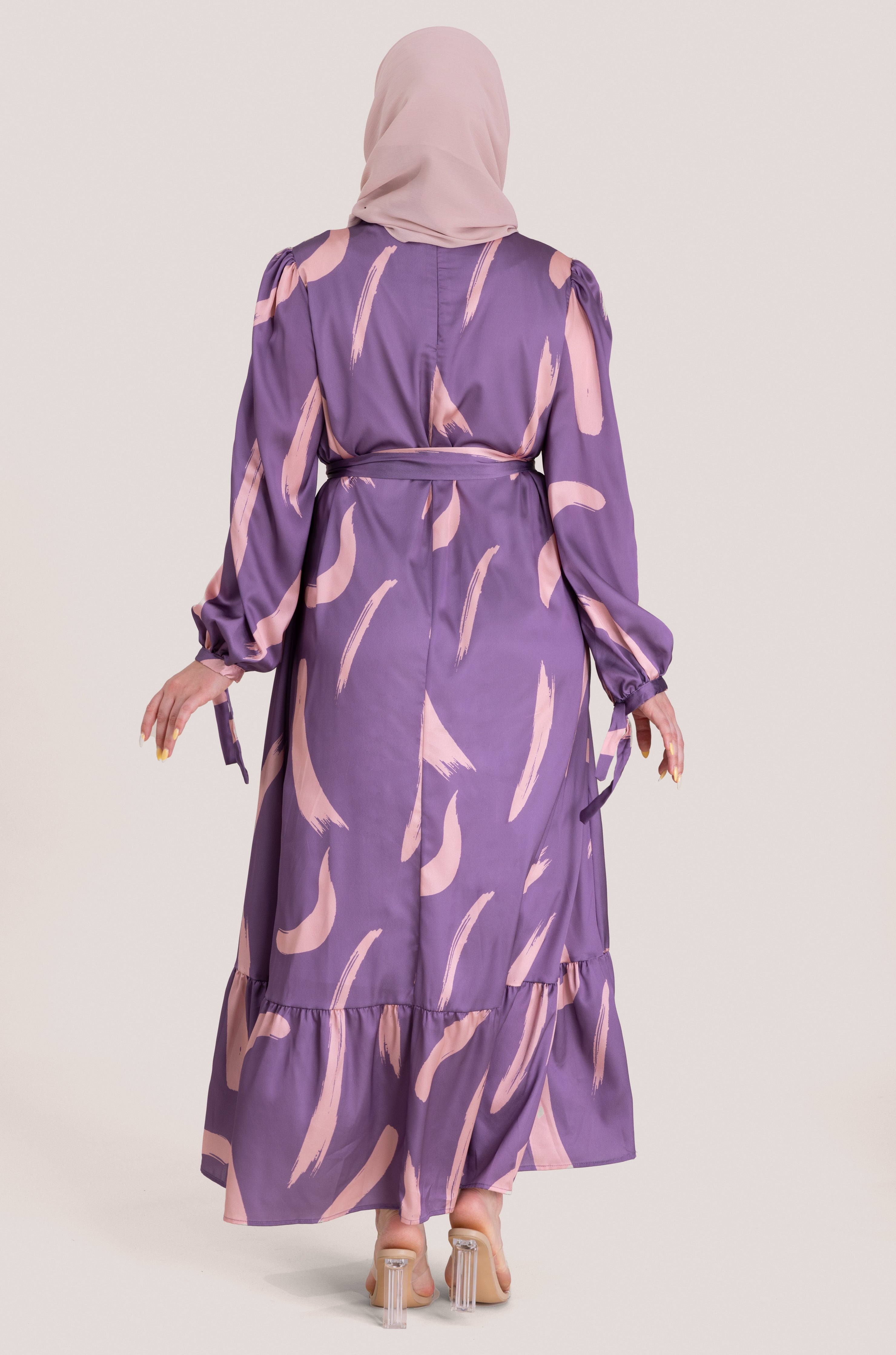Brushed Dream Satin Maxi Dress - Lilac Purple