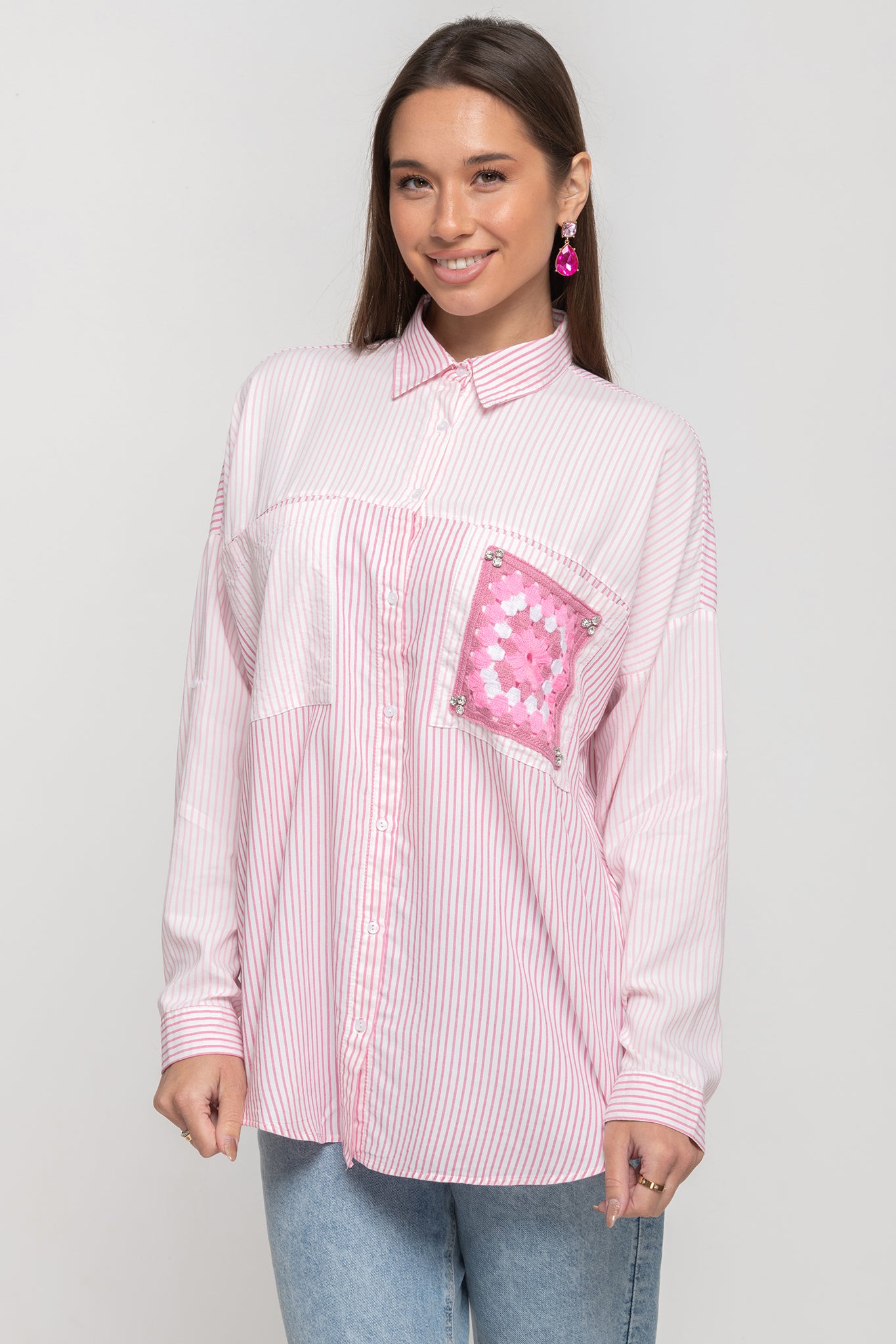 Easy Breeze Striped Shirt - Pink
